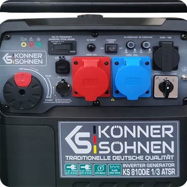 Agregat generator prądu inwertorowy KS8100iE 1/3 8,5kW 3 fazy z rozruchem elektrycznymKönner & Söhnen KS