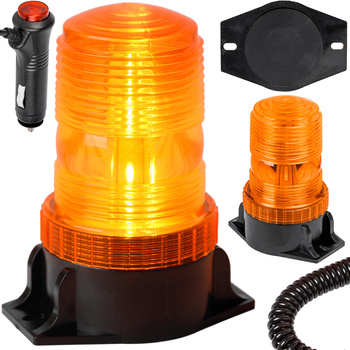 Lampa LED światło ostrzegawcze kogut magnes do samochodu lawety 10-110V 15W MAR-POL