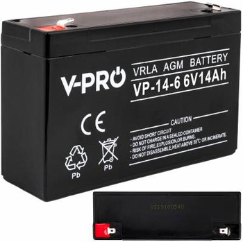 Akumulator AGM VRLA V-PRO 6V 10Ah Bezobsługowy VOLT POLSKA