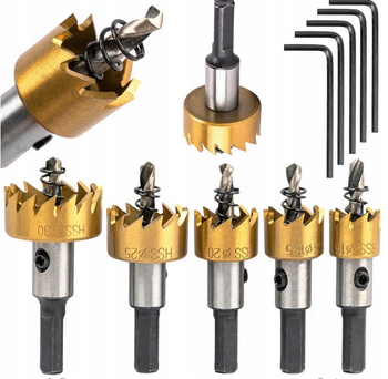 Otwornice widiowe do metalu stali drewna frezy wiertła koronki 16-30mm 5el FALON-TECH