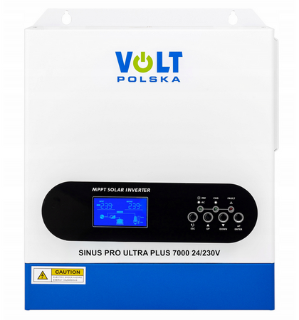 Inwerter solarny SINUS PRO ULTRA PLUS 7000 24/230V (3500/7000W)+ 100A MPPT (60-500V) VOLT POLSKA