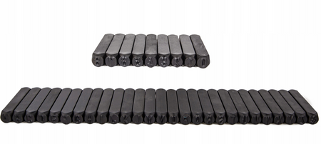 Numeratory znaczniki stemple wybijaki do metalu litery + cyfry 10mm 36el. FALON-TECH