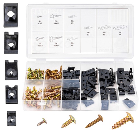 Akcesoria uniwersalne podkładki do karoserii wkręty zestaw mix etui 170 szt GEKO