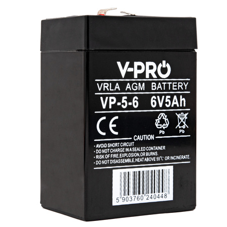 Akumulator AGM 6V 5Ah VPRO Bezobsługowy VOLT POLSKA