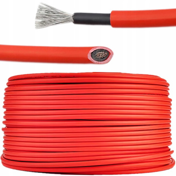 Kabel przewód solarny 6mm2 czerwony UV odporny H1Z2Z2-K do fotowoltaiki 4SUN