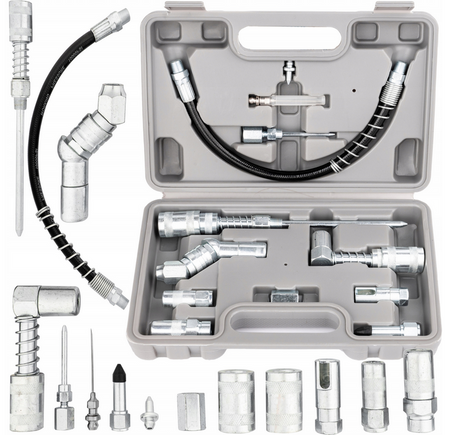 Zestaw adapterów do smarownicy tawotnicy kalamitki akcesoria przedłużki 12 elem. FALON-TECH
