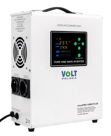 Zestaw awaryjne zasilanie przetwornica UPS sinus pro 1200E plus 12V + Akumulator 100Ah VOLT POLSKA