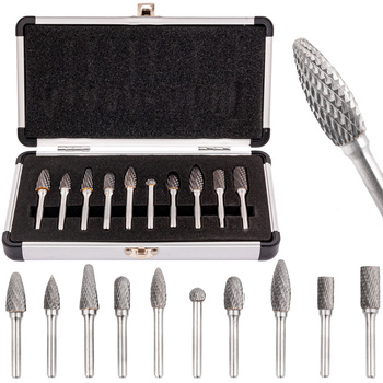 Frezy trzpieniowe do metalu pilniki 10 szt. z węglika wolframu FALON-TECH