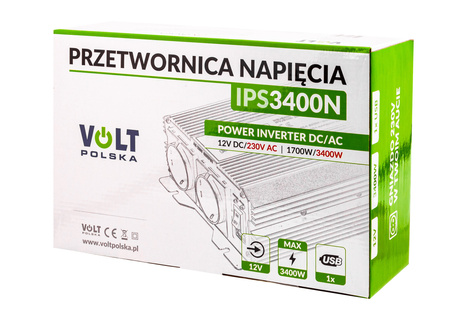 Przetwornica napięcia prądu IPS-3400N (12V/230V/3400W) VOLT POLSKA