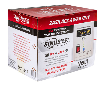 Zestaw Awaryjne Zasilanie SINUSPRO 500E + Akumulator 55Ah