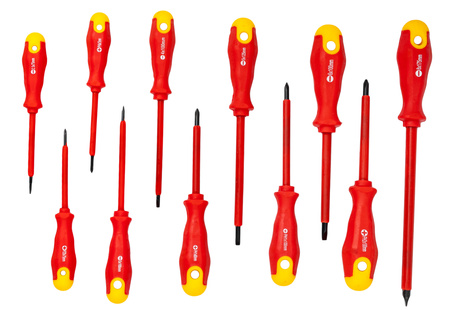 Specjalistyczne wkrętaki śrubokręty izolowane zestaw 11 szt. +walizka FALON-TECH