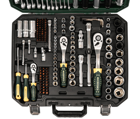 Zestaw narzędziowy warsztatowy klucze nasadowe nasadki płaskie torx 216 el ROCKFORCE