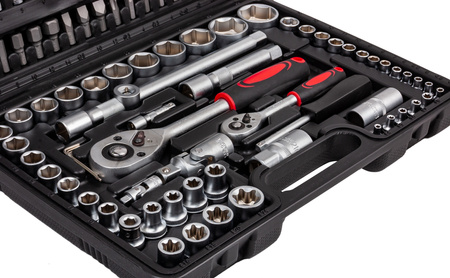 Zestaw Klucze Nasadowe 108el + Bity Torx 40el YATO + Płasko-oczkowe 12el