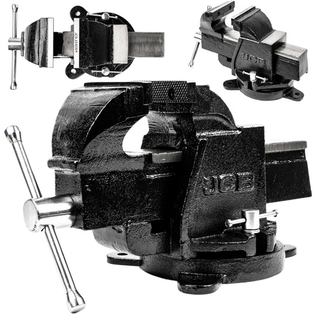 Profesjonalne imadło ślusarskie obrotowe stalowe 100mm JCB