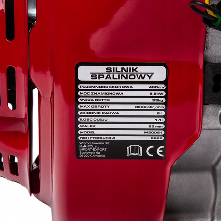 Silnik spalinowy GX390 wał 25mm 15KM rozrusznik do zagęszczarki pompy 15HP MAR-POL