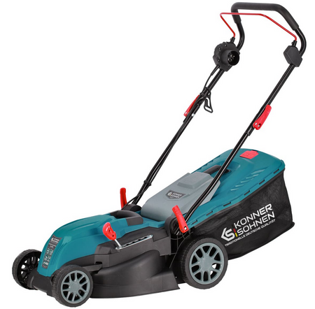 Kosiarka elektryczna do trawy z koszem mocna 1400w 40L 3250 obr/min KS 38LM Könner & Söhnen