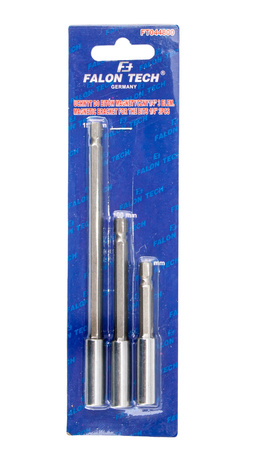 Uchwyt magnetyczny do bitów 1/4" przedłużki 3szt FALON-TECH
