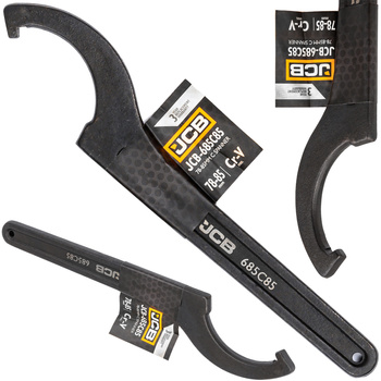 Klucz hakowy z noskiem pazurem nastawny do nakrętek 78-85 mm JCB