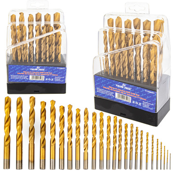 Zestaw wierteł tytanowych do metalu  HSS 1-13 mm 25 el FALON-TECH