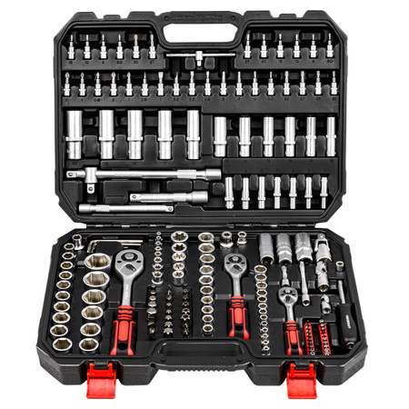 Zestaw kluczy nasadowych klucze nasadowe bity torx imbusowe CRV 172 el FORCEKRAFT