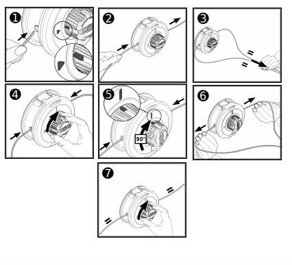Głowica żyłkowa do kosy spalinowej podkaszarki niebieska NAC DEMON