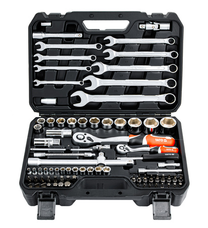 Klucze nasadowe 1/4 1/2 płaskie 82el YATO