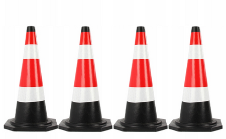 Zestaw pachołek drogowy słupek ostrzegawczy odblaskowy 60cm 4szt. MAR-POL