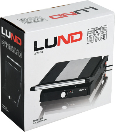 Grill elektryczny 2200 W opiekacz rozkładany LUND 67451