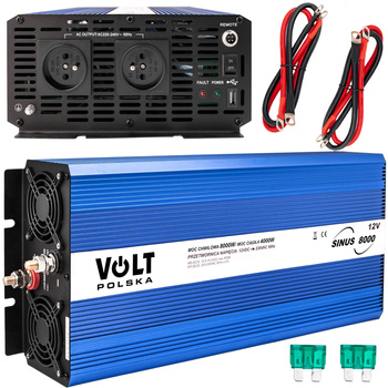 Przetwornica SINUS-4000/8000W (12V/230V) LCD ECO VOLT POLSKA