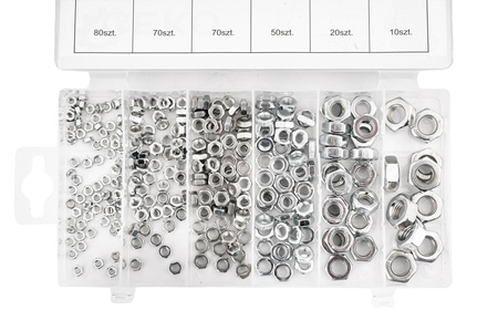 Nakrętki metryczne nierdzewne mix nakrętka M3-M10 300el GEKO