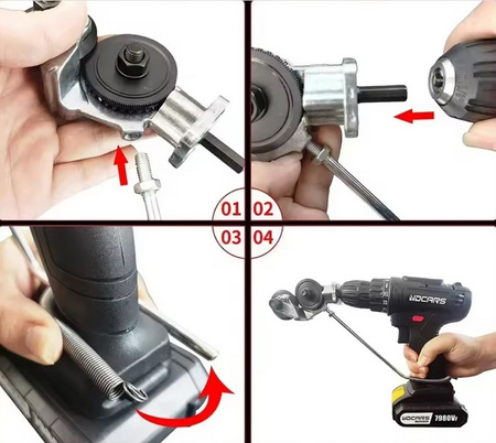 Adapter do cięcia blachy na wiertarkę przystawka nożyce 1,5 mm FALON-TECH