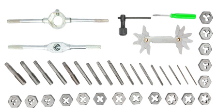 Zestaw narzynki gwintowniki kalibrowniki 40 sztuk BEAST