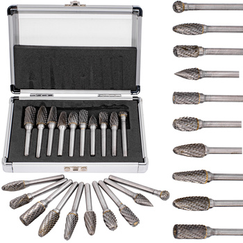 Frezy trzpieniowe do metalu stali drewna pilniki Zestaw 10 szt. MAR-POL