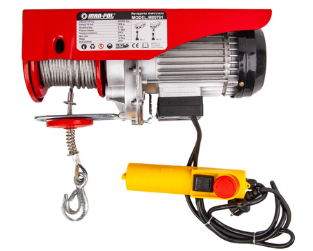 Wciągarka wyciągarka elektryczna linowa warsztatowa 800kg 1300W MAR-POL