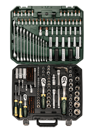 Zestaw narzędziowy warsztatowy klucze nasadowe nasadki płaskie torx 216 el ROCKFORCE