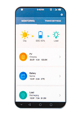 Regulator napięcia paneli fotowoltaicznych z panelem LCD 30A 12V 24V MPPT 4SUN