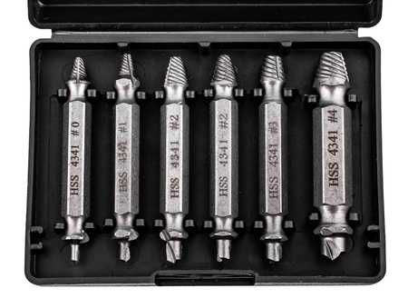 Wykrętaki do usuwania wkrętów 6 sztuk + walizka FALON-TECH