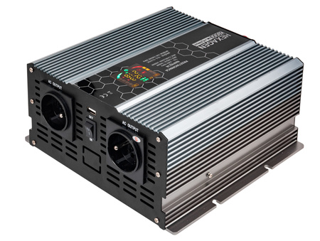 Przetwornica napięcia prądu HEX SINUS SOLAR 1000W/2000W 12V/230V