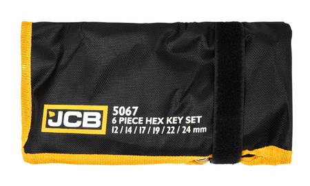 Zestaw klucze imbusowe wkrętaki imbusy krótkie CRV płachta 6 el 12-24 mm JCB