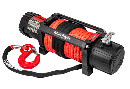 Wyciągarka wciagarka 10000lbs HUNTER do lawety 12v lina syntetyczna szybka TITANIUM WINCH