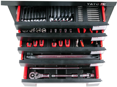 Szafka serwisowa narzędziowa warsztatowa wózek z narzędziami 165 el YT-55293 YATO