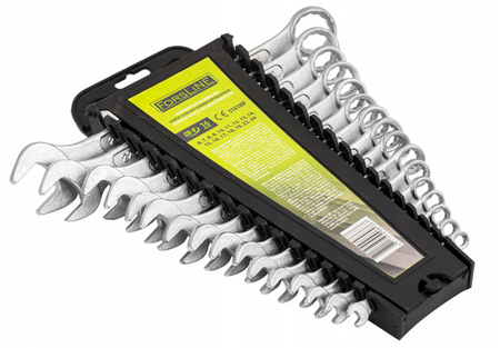 Zestaw kluczy płasko oczkowych klucze płaskie oczkowe CRV 6-24mm 16el FORSLINE