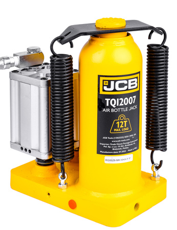 Podnośnik hydrauliczny słupkowy butelkowy pneumatyczny 2w1 samochodowy lewarek 12T JCB