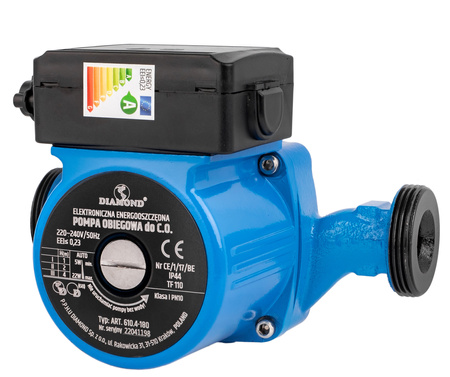 Pompa cyrkulacyjna obiegowa do pieca C.O. 25-40/180 + śrubunki 5-22W DIAMOND