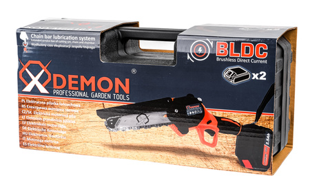Pilarka akumulatorowa piła łańcuchowa bezszczotkowa 2x bateria 21V DEMON