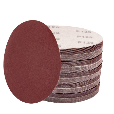 Papier ścierny na rzep krążek dysk 125mm P120 100szt SILVER