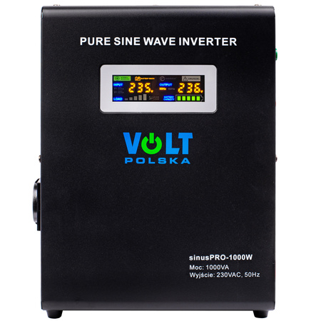 Zestaw awaryjnego zasilania zasilacz awaryjny sinuspro-1000w 12v + akumulator AGM 100ah VOLT POLSKA