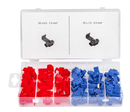 Szybkozłączki elektryczne kabel złączki 0,5-2,5 mm zestaw 50 sztuk SILVER