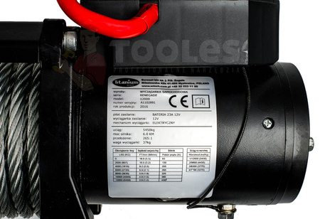 Wyciągarka elektryczna 12v 12000 lbs renegade z liną stalową TITANIUM WINCH