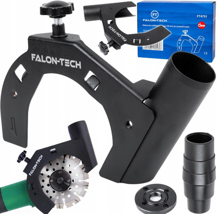 Osłona tarczy przeciwpyłowa szlifierki kątowej 115-125 mm do usuwania pyłu FALON-TECH